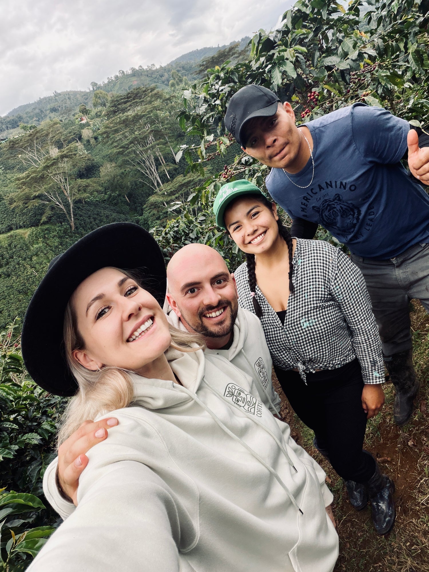 Mayra Muñoz, Vera Richartz, Fred Bertolone, Sigifredo Hoyos, Direct Trade Origin Trips Specialty Coffee Colombia
